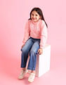 U.S. Polo Assn. Kids Girls Brand Printed Regular Fit Sweatshirt