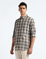 Flying Machine Plaid Check Cotton Shirt