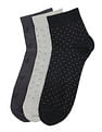 Arrow Mens Printed Ankle Length Cotton Socks - Pack Of 3