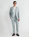 Arrow Solid Tailored Fit Three Piece Suit