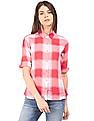 U.S. Polo Assn. Women Regular Fit Plaid Shirt