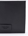 Calvin Klein Solid Black Leather Bi-Fold Wallet