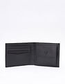 Calvin Klein Solid Black Leather Bi-Fold Wallet