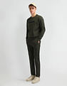 Arrow Newyork Slim Fit Textured Trousers