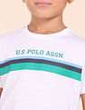 U.S. Polo Assn. Kids Boys Horizontal Striped Regular Fit T-Shirt