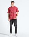 Flying Machine Graphic Print Oversized T-Shirt