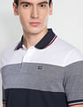 Arrow Sports Colour Block Cotton Polo Shirt