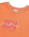 U.S. Polo Assn. Women Regular Fit Brand Printed T-Shirt