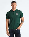 Flying Machine Appliqued Logo Solid Polo Shirt