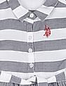 U.S. Polo Assn. Kids Horizontal Stripe Flared Dress