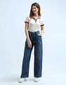 U.S. Polo Assn. Women High Rise Wide Leg Jeans