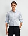 Arrow Newyork Pinstriped Slim Fit Shirt