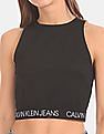 Calvin Klein Women Black Solid Crop Tank Top