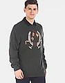 U.S. Polo Assn. Denim Co. Elbow Patch Brand Pattern Lambswool Sweater