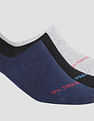 USPA Innerwear Silicone Grip No Show I646 Socks - Pack Of 3