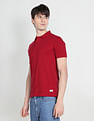 Flying Machine Solid Cotton Pique Polo Shirt