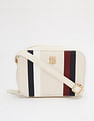 Tommy Hilfiger Striped Beige Pu Sling Bag
