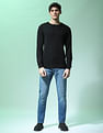 Flying Machine Slash Slim Tapered Fit Mid Rise Jeans