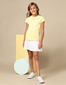 U.S. Polo Assn. Kids Girls Relaxed Fit Lettuce Edge T-Shirt