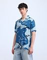 Flying Machine Abstract Pattern Regular Shirt