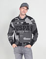U.S. Polo Assn. Denim Co. Crew Neck Brand Patterned Sweater