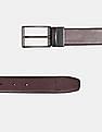 U.S. Polo Assn. Black And Burgundy Metallic Buckle Reversible Belt