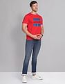 AD by Arvind Crew Neck Graphic Print T-Shirt