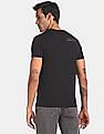 Calvin Klein Men Black Slim Fit Metallic Logo Print T-Shirt