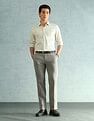 Arrow Solid Slim Fit Formal Trousers