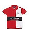 U.S. Polo Assn. Kids Ribbed Collar Branded Polo Shirt