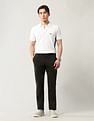 Arrow Sport Solid Slim Fit Twill Trousers