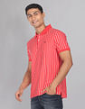 AD by Arvind Vertical Stripe Cotton Polo Shirt