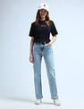 U.S. Polo Assn. Women Regular Bootcut Blue Jeans
