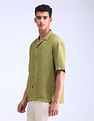 Flying Machine Oversized Twill Solid Shirt
