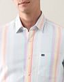 Arrow Sport Vertical Striped Oxford Shirt