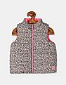 GAP Leopard Print Puffer Sleeveless Jacket