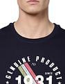 AD by Arvind Crew Neck Graphic Print T-Shirt