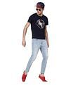 AD by Arvind Crew Neck Graphic Print T-Shirt