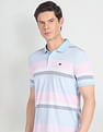 Arrow Sports Mercerised Cotton Horizontal Stripe Polo Shirt