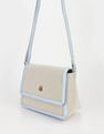 Tommy Hilfiger Solid Blue Polyester Sling Bags