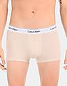 Calvin Klein Underwear Men Assorted Solid Mid Rise Cotton Stretch Trunks - Pack Of 3