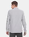 Arrow All Over Dog Embroidery Striped Formal Shirt