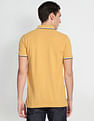 Arrow Sports Horizontal Striped Pique Polo Shirt