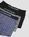 USPA Innerwear Anti Microbial Printed OET14 Trunks - Pack Of 3
