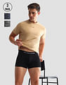 USPA Innerwear Anti Microbial Printed OET14 Trunks - Pack Of 3