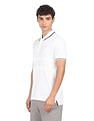AD by Arvind Cotton Panelled Solid Polo Shirt