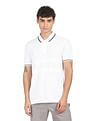 AD by Arvind Cotton Panelled Solid Polo Shirt