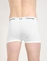 Calvin Klein Underwear Low Rise Solid White Trunks - Pack Of 3