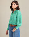 U.S. Polo Assn. Women Mandarin Collar Floral Print Shirt