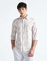 Flying Machine Tropical Print Cotton Shirt